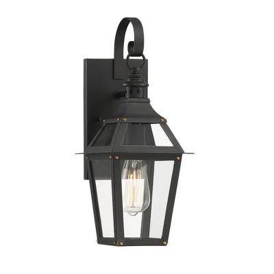 Savoy House Jackson 1 - Light Wall Light in  Black/Gold