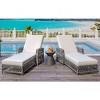 Outdoor Garden Long Reclining Chaise,Patio Adjustable PE Rattan Wicker Poolside Lounge,Armrest Chaise Lounge with Cushion-Coolbibila - 2 of 4
