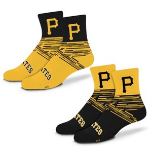 MLB Pittsburgh Pirates Youth Quarter Socks - 2pk - 1 of 4