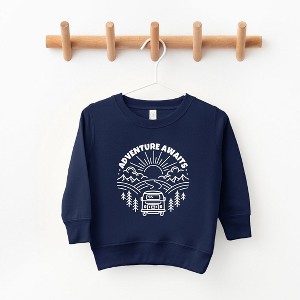 The Juniper Shop Adventure Awaits Landscape Circle With Van Toddler Graphic Sweatshirt - 1 of 2