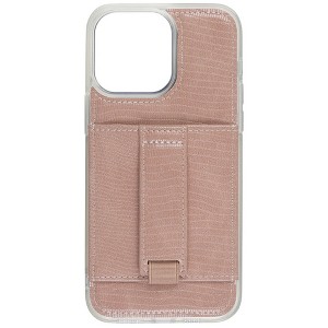 Walli Cases Pink Python Phone Case with Wallet and Finger Strap - 1 of 4