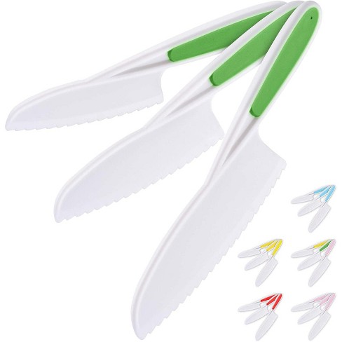 Kids Knife Set for Cooking and Cutting Fruits, Veggies, Sandwiches & Cake 3-Piece Nylon Starter Knife - image 1 of 4