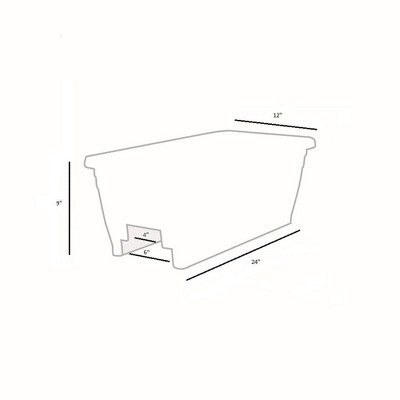 Modern White 24" Heavy-Duty Deck Rail Planter Box, 5-Pack