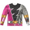 Men's Power Rangers Dino Fury Pink Ranger Long Sleeve Costume T-Shirt - 2 of 4