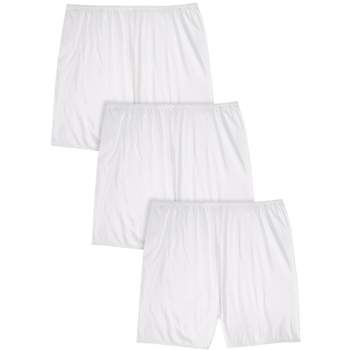 Comfort Choice Women's Plus Size Nylon Brief 5-pack - 16, White : Target