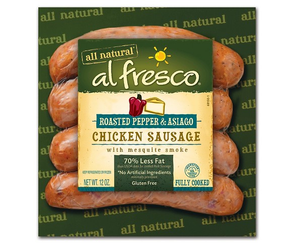 Al Fresco Roasted Pepper & Asiago Chicken Sausage - 4ct/12oz