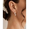Cubic Zirconia Earrings - 14K Gold Plated Cubic Zirconia CZ Wedding Earrings for Women Bridal Bridesmaid - 3 of 4