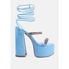 Indulgence Metal Chain Lace Up Chunky Sandals - 2 of 4