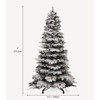 9ft Pre-Lit Pine Artificial Christmas Tree Tower Flocked with 1818 Branch Tips and 820 Lights - 2 of 4