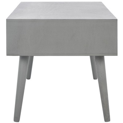 Belgian Farmhouse 42" Mid-Century Wood Coffee Table with Storage