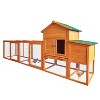 121" Chicken Coop With Nest Box, Wooden Hen Cage Rabbit House, Poultry Cage Rabbit Hutch for 2-4 Chickens, Chicken Nesting Box for Backyard Farm - 2 of 4