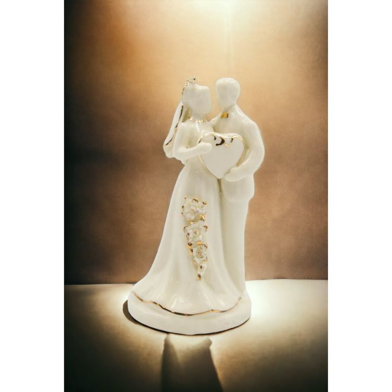 Kevins Gift Shoppe Ceramic Wedding & Anniversary Cake Topper, 3 of 4