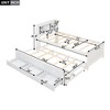 NicBex Twin Size Modern Wooden Platform Bed with Trundle, 3 Drawers and Storage Headboard for Bedroom and Living Room - 2 of 4