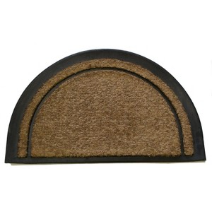 Imports Decor Half Round Rubber Back Coir Doormat, York, 20-Inch by 32-Inch - 1 of 2