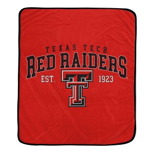 NCAA Texas Tech Red Raiders Vintage Arch Block Flannel Fleece Blanket - 1 of 1