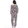 Just Love Womens One Piece Winter Holiday Adult Bodysuit Faux Shearling Lined Hoody Xmas Pajamas - image 3 of 3