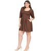 Plus Size Fit and Flare Dress - 24seven Comfort Apparel™ - 2 of 4