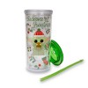 Silver Buffalo Star Wars: The Mandalorian Grogu Christmas Icons Carnival Cup With Lid and Straw - 3 of 4