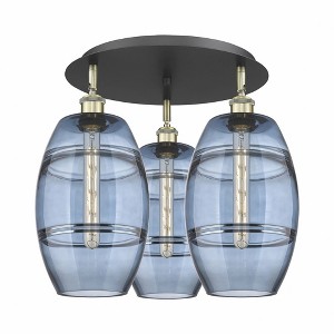 Vaz - 3 Light Flush Mount In Industrial Style-10.88 Inches Tall and 19.75 Inches Wide - 1 of 1