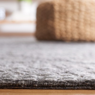 Gray Flat Woven Handmade Wool Area Rug 4' x 6'