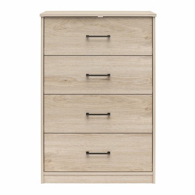 Ameriwood Home BrEZ Build Collection Pearce 4 Drawer Dresser, Light Oak