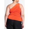 ELOQUII Women's Plus Size One Shoulder Shirred Top - 3 of 4