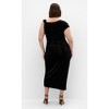Women's Plus Size Vivi Velour Midi Dress - black | CITY CHIC - 2 of 4