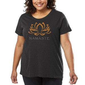 LA Pop Art Women's Word Art T-shirt - Namaste - 1 of 4