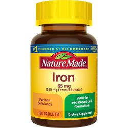 Nature Made Iron 65 mg (from Ferrous Sulfate) Tablets - 180ct