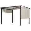 Outsunny 10' x 12' Metal Pergola with Retractable Canopy, Outdoor Sun Shade Shelter for Garden, Patio, Backyard, Deck - 4 of 4