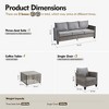 XIZZI Outdoor Sectional Sofa Set, Modular Outdoor Gray Wicker Sofa Set with Optional Solar Table, Ottomans or Fire Pit in 6 Colors, All-Weather Design - 3 of 4