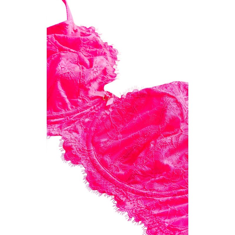 Women's Plus Size Lara Underwire Bra - hot pink | CITY CHIC, 5 of 5