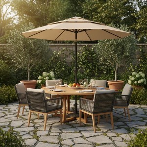 easy go patio umbrella jax Jardinico Giant Sidepost Crank Lift Patio Umbrella JCP.401