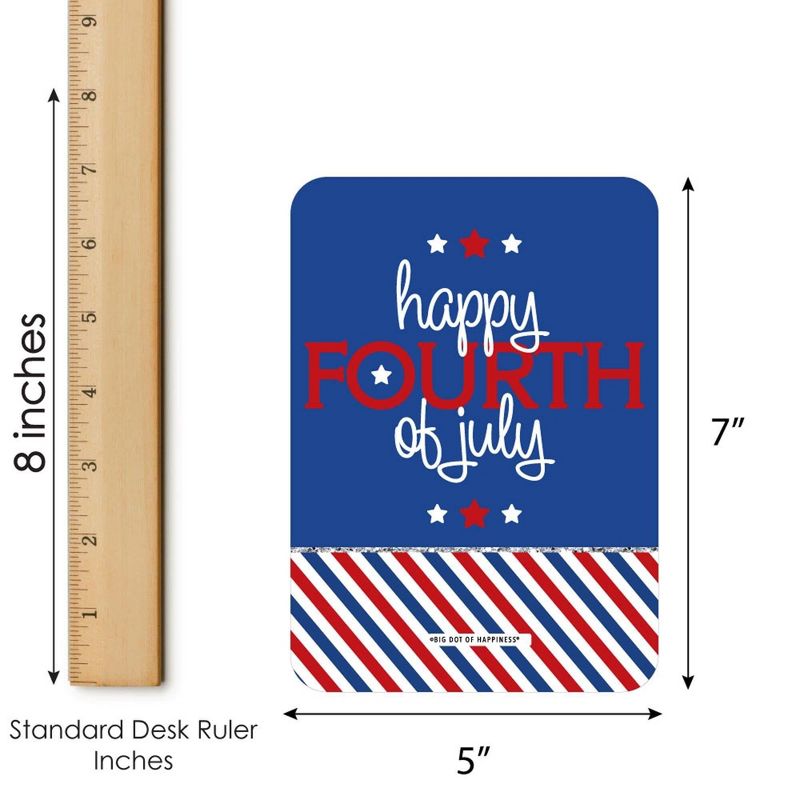 Big Dot of Happiness 4th of July - Bar Bingo Cards and Markers - Independence Day Bingo Game - Set of 18, 5 of 6