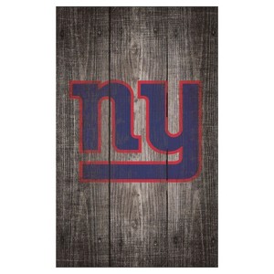 NFL Fan Creations Gray Distressed Wood Logo 11x19 in. Sign - 1 of 1
