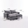 NicBex Convertible Combination Sofa with Widen Armrest, Removable Surface, U-Shaped Sofa with Footstools with Storage for Bedroom, Living Room - 4 of 4