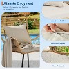 Patio Dining Chairs Set of 2/ 4, Outdoor Wicker Club Chair with Cushions, All Weather Wicker Armchairs, for Apartments, Porch, Lawn, Backyard,Brown - 4 of 4