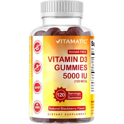 Sugar Free Vitamin D3 5000 IU - 120 Gummies