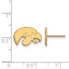 Black Bow Jewelry 10k Yellow Gold Iowa Hawkeyes NCAA Post Earrings - 2 of 3