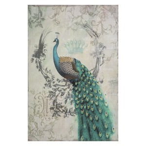 Yosemite Home Decor Peacock Poise II, Multicolor - 1 of 3