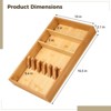 LunaLulinlk Wooden Tableware Drawer Organizer, Multi-Compartment Kitchen Drawer Utensil Tray Flatware Storage, Versatile Drawer Organizer - 3 of 4