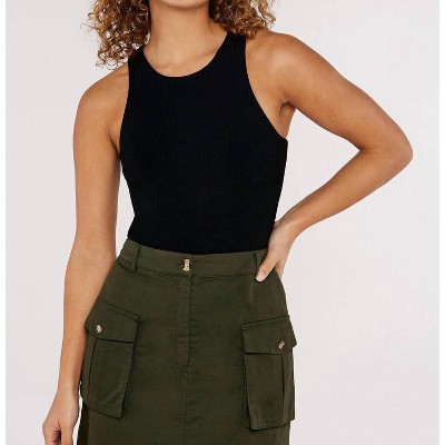 Women's Ribbed Bodysuit - APRICOT