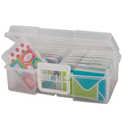 IRIS Photo Storage Box and Craft Organizer Clear