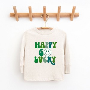 The Juniper Shop Happy Go Lucky Smiley Face Toddler Long Sleeve Tee - 1 of 3