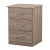 HomeStock Sandle Wood Nightstand 24x18x16 Compact Bedside Table with Warm Finish, Modern Style and Storage for Bedroom Essentials - 2 of 4