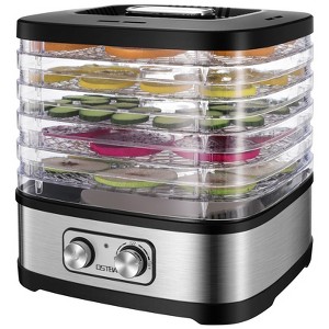 OSTBA Food Dehydrator with 5 BPA-Free Trays, Adjustable Temperature, 240W, for Fruits, Jerky, Herbs, Veggies, Dishwasher Safe, Includes Recipe Book - 1 of 4