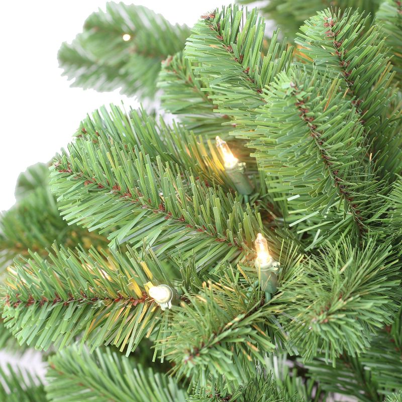 7.5ft Puleo Pre-Lit Full Vermont Spruce Christmas Tree with Sure Lit Pole 550 Clear Incandescent Lights, 3 of 4