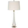 Uttermost Marille Table Lamp – 35.5"H Ivory Faux Thassos Stone with Brushed Brass Accents and Tapered Drum Shade - 2 of 4