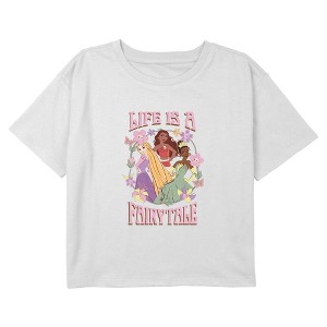 Girl's Disney Princesses Life Is A Floral Fairytale T-Shirt - 1 of 3