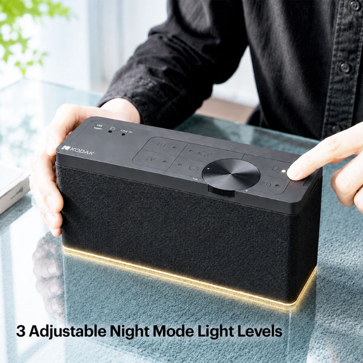 Kodak® AcuHear Plus Audio Enhancement Portable Rechargeable Bluetooth® TV Speaker with TWS, Aux/HDMI®/Optical Inputs, IPX4, up to 18 Hours Play T... - thumbnail 4